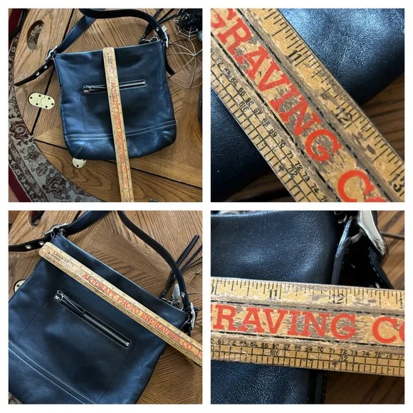 Vintage Coach Legacy Black Leather Shoulder Bag - Picture 13 of 15